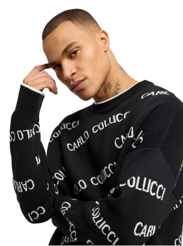 Carlo Colucci Strickpullover Daves in Schwarz