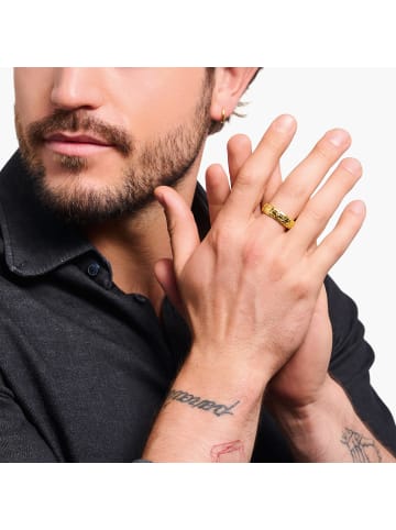 Thomas Sabo Ring Krokodilpanzer Breit in gold