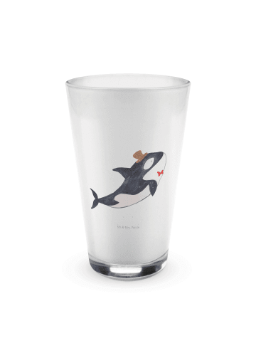 Mr. & Mrs. Panda Blümchentailglas Orca Zylinder ohne Spruch in Transparent