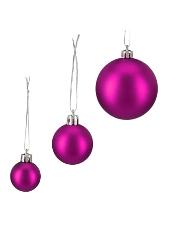 relaxdays 100-tlg. Weihnachtskugeln Set in Pink