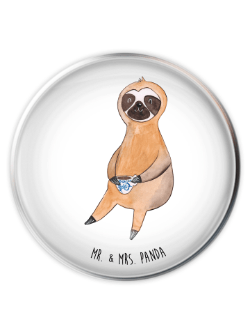 Mr. & Mrs. Panda Waschbecken Abfluss Faultier Kaffee ohne Spruch in Weiß