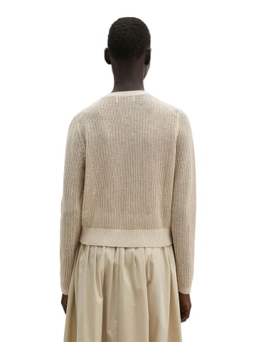 Marc O'Polo Ajour-Cardigan regular in Linen Beige