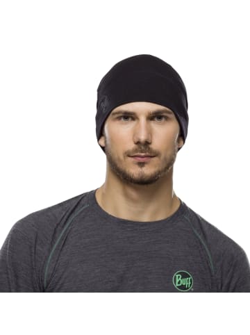 Buff Buff Merino Lightweight Beanie in Schwarz