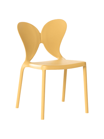 Beliani 2er-Set Gartenstuhl LARISSA in Gelb