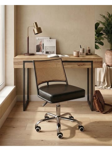 Beliani Bürostuhl NOME in Schwarz/Silber/Braun - (W) 50 x (H) 73 x (L) 50 cm