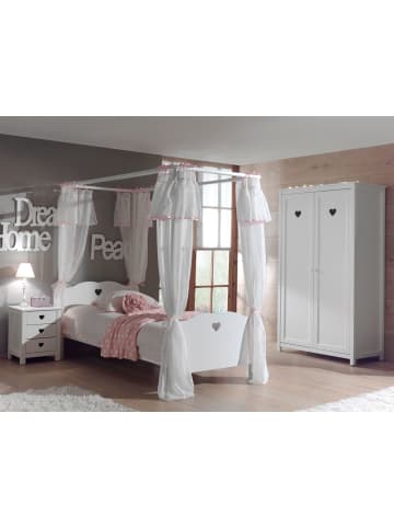 58 aufm Kessel KINDERZIMMER Kamila 4 weiß aus MDF mit Bett, Schrank und Nachtkonsole