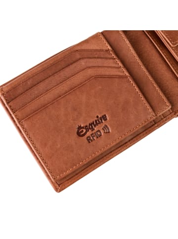 Esquire Chicago Geldbörse RFID Schutz Leder 12.5 cm in cognac