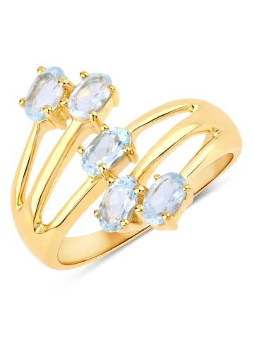 Rafaela Donata Ring Sterling Silber Blautopas in gelbgold