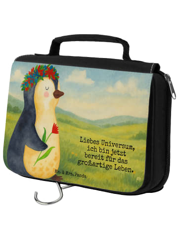 Mr. & Mrs. Panda duschbeutel Pinguin Blumen Design mit Spruch in Weiß