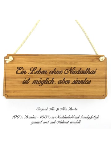 Mr. & Mrs. Panda Infotafel Niederthai mit Spruch in Keine Angabe