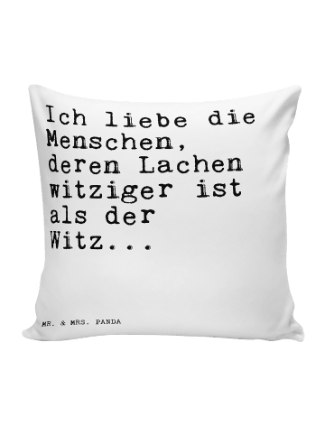 Mr. & Mrs. Panda 40 x 40 Kissen Ich liebe die Menschen,... mit S... in Weiß