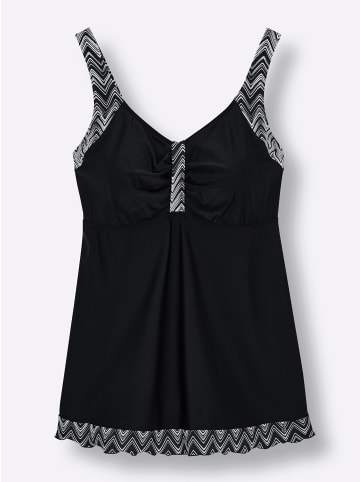 sheego Tankini-Top in schwarz-weiß-bedruckt