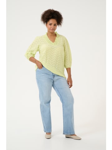KAFFE curve Langarm-Bluse KCvitana in Lettuce Green