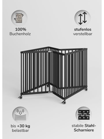Sämann Sämann Laufgitter faltbar - Black Edition