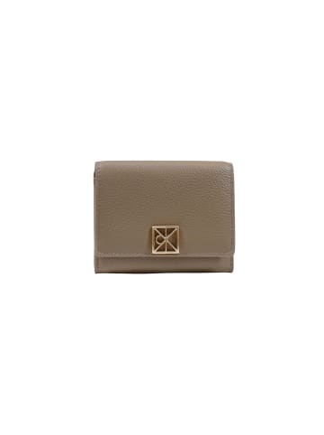 Calvin Klein Beige Leder Geldbörse