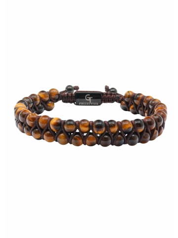 GT COLLECTION Armband Double-Bead in brown