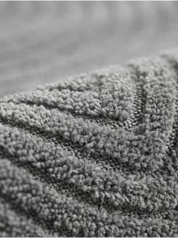 KADIMA DESIGN Hochflorteppich 3D Bögen Boho Waschbar Wohnzimmer in Silber