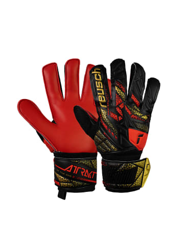 Reusch Torwarthandschuhe Attrakt Solid in 7075 blck/gold/firy red