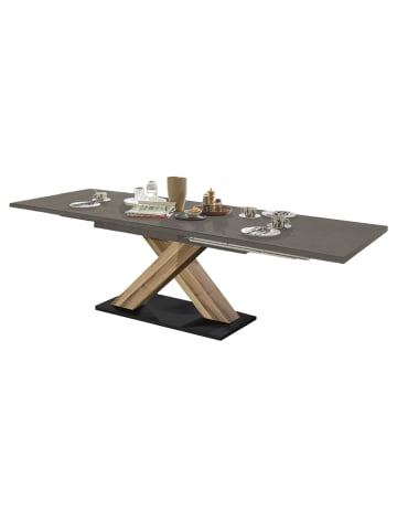 58 aufm Kessel ESSTISCH ausziehbar Elene 180x90x76 Plankeneiche/Graphit
