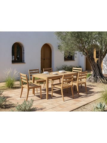 Beliani Esstisch CHIOGGIA in Braun - (W) 180 x (H) 75 x (L) 90 cm