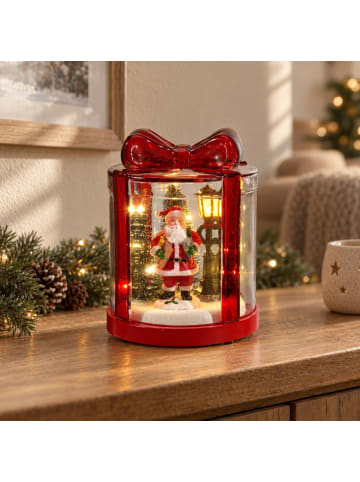 Home&Styling Collection Gläserne Geschenkbox mit LED-Beleuchtung in Mehrfarben, 13 x 17 x 13 cm