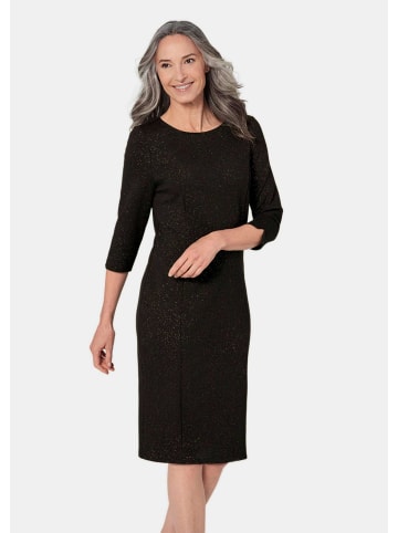 GOLDNER Kurzgröße:  Kleid Festliches Kleid mit Goldglanz in schwarz / kupferfarben / gold / gemustert