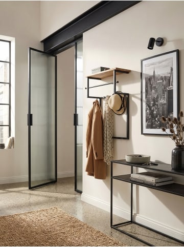 KADIMA DESIGN Design Wandgarderobe Mango Massivholz Metall 60x76x26 cm