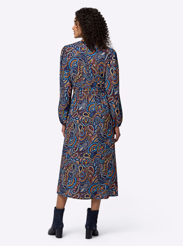 Heine Druckkleid in cognac-aqua-bedruckt