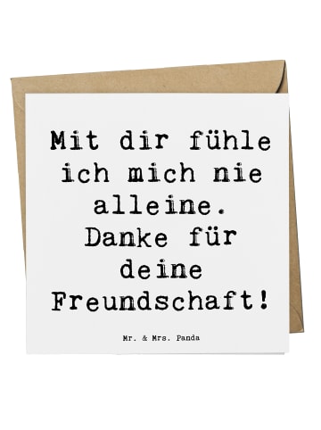 Mr. & Mrs. Panda Klappkarte Spruch Beste Freundin mit Spruch in Weiß