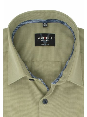MARVELIS Langarm FreizeitHemd für Herren in khaki