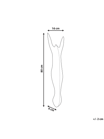 Beliani Wandobjekt GBOKO in Schwarz/Weiß - (W) 16 x (H) 80 x (L) 6 cm