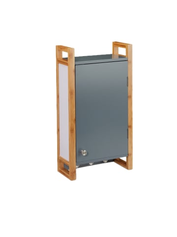 relaxdays Hängeschrank in Dunkelgrau - (B)31,5 x (H)58 x (T)15 cm