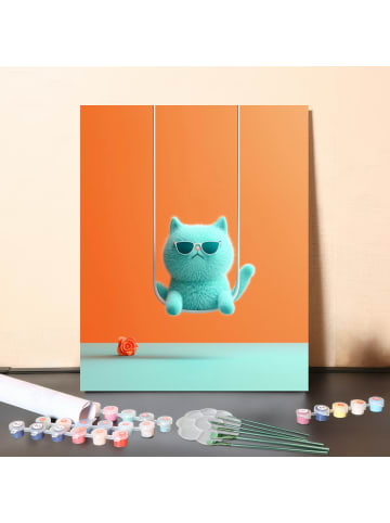 ARTNANAS DIY Malen nach Zahlen Set-"Coolkatze"