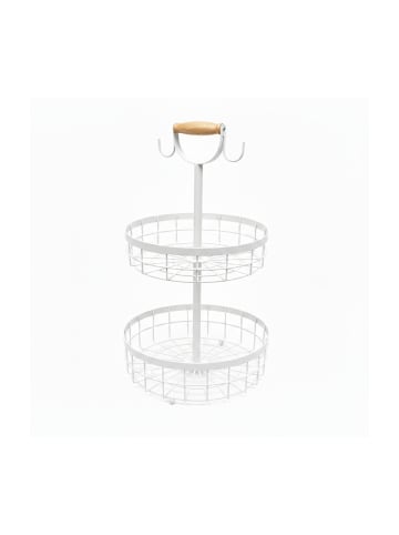 relaxdays Obstkorb Etagere in Weiß
