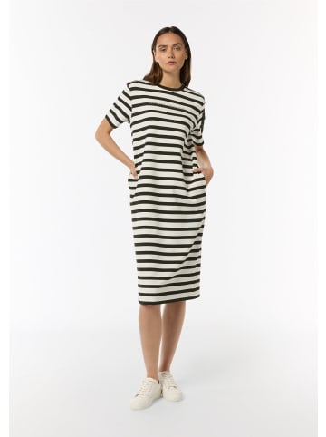 comma CI Kleid lang in Schwarz-weiß