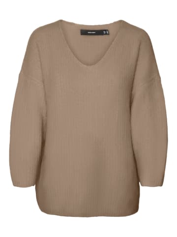 Vero Moda Strickpullover in Silver Mink