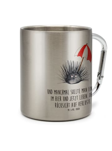 Mr. & Mrs. Panda Tasse Seeigel mit Spruch in Silber