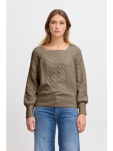 ICHI Strickpullover IHLIYANNA LS 20121567 modischer Strickpullover in Grau