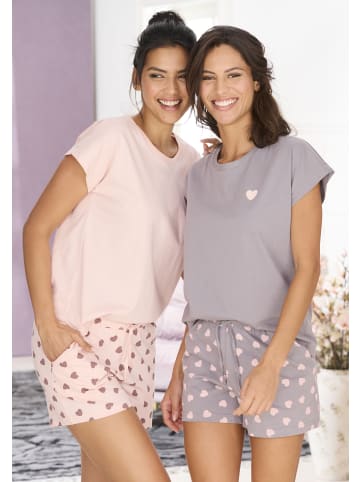 VIVANCE DREAMS Pyjama in taupe + rosa