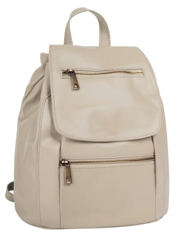 Samantha Look City-Rucksack echt Leder in creme