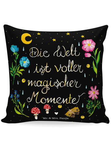 Mr. & Mrs. Panda Kissen Magische Welt mit Spruch in Bunt