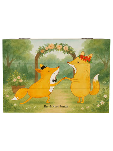 Mr. & Mrs. Panda Kiste Füchse Hochzeit Design ohne Spruch in Weiß