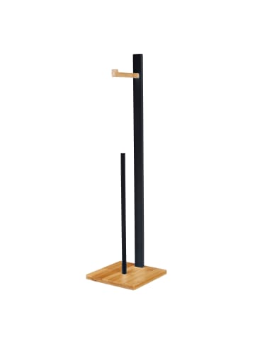 Berilo Toilettenpapierständer CLOM in Schwarz, 19 x 19 x 71 cm