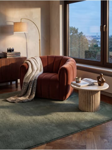 KADIMA DESIGN Teppich Hochflor einfarbig, rutschhemmend und fußwarm