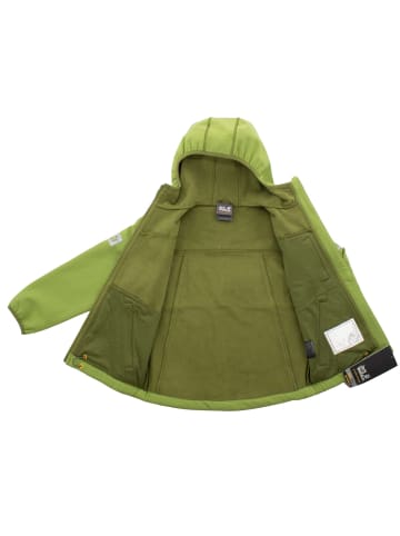 Jack Wolfskin Übergangsjacke Whirlwind Softshell Kids in Grün