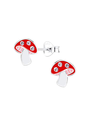 Alexander York Ohrstecker PILZE rot in 925 Sterling Silber, 2-tlg. in red