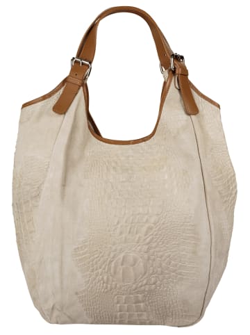 Samantha Look Shopper echt Leder in beige