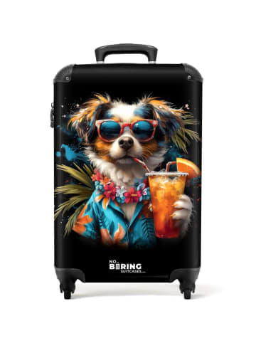 NoBoringSuitCases Suitcase Street Art Design mit tropischem Hund und