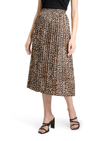 Betty Barclay Plisseerock mit Gummizug in Beige/Schwarz