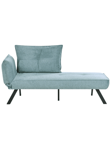 Beliani Chaiselongue ROCAMADOUR in Blau/Schwarz - (W) 150 x (H) 83 x (L) 72 cm